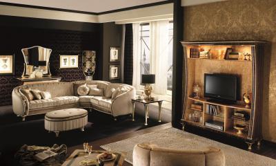 Fényűző arany - nappali ötlet