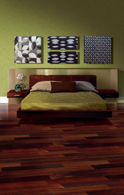 Készparketta a hálószobában - háló ötlet, modern stílusban