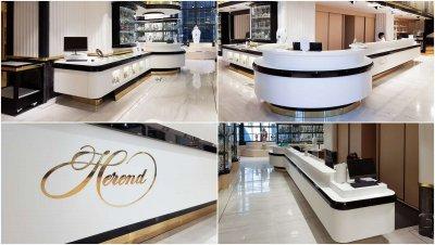 Herendi Porcelán Palota kiszolgáló pultja - bejárat ötlet