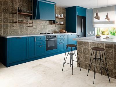 Látványos csempe a konyhában - konyha / étkező ötlet