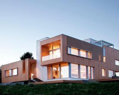 Dobozház - homlokzat ötlet, modern stílusban