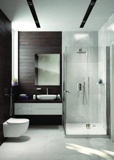 Monokróm színek a fürdőben - fürdő / WC ötlet, modern stílusban