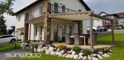 Terasz pergolával - erkély / terasz ötlet, modern stílusban