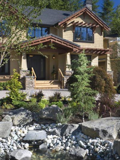 Sziklakert - homlokzat ötlet, mediterrán stílusban