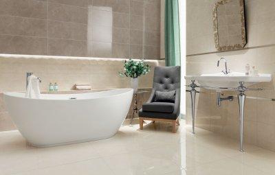 Szürke és fehér csempe - fürdő / WC ötlet, modern stílusban