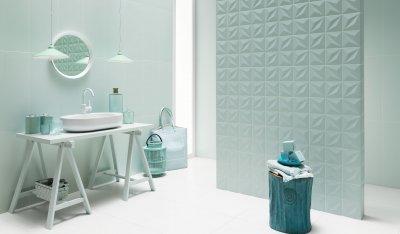 3D csempe - fürdő / WC ötlet, modern stílusban