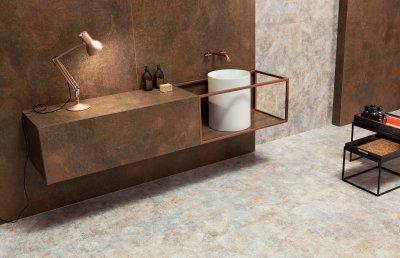 Kőhatású csempe - fürdő / WC ötlet, modern stílusban