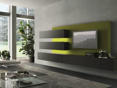 Zöldes minimál - nappali ötlet, minimál stílusban