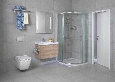 Sarok zuhanyfülke - fürdő / WC ötlet, modern stílusban