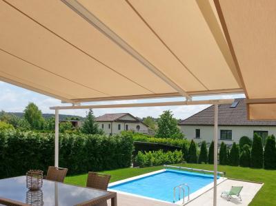 Textil napellenző - erkély / terasz ötlet, modern stílusban