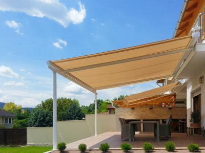 Textil napellenző - erkély / terasz ötlet, modern stílusban