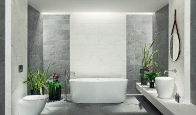 Tubadzin Organic Matt - fürdő / WC ötlet, modern stílusban