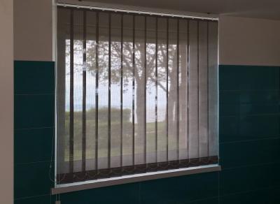 Szalagfüggöny a fürdőszobában - fürdő / WC ötlet, modern stílusban