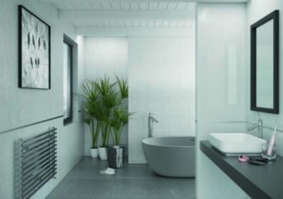 Nagyobb és kisebb csempék - fürdő / WC ötlet, modern stílusban