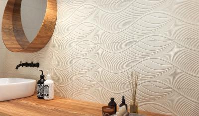 Hullámos felületű csempe - fürdő / WC ötlet, modern stílusban