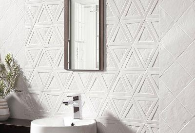 Háromszög dekor - fürdő / WC ötlet, modern stílusban