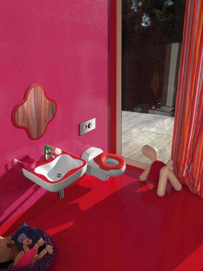 Szaniterek gyerekeknek - fürdő / WC ötlet, modern stílusban