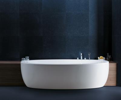 Ívelt tér kád - fürdő / WC ötlet, modern stílusban