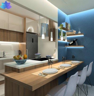 étkező-konyha, élhető, modern stílus, kék színnel - konyha / étkező ötlet, modern stílusban
