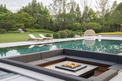 GALIO H - Planika kültéri gázkandalló - erkély / terasz ötlet, modern stílusban