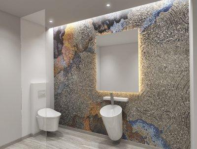 Sicic mozaik - fürdő / WC ötlet, modern stílusban