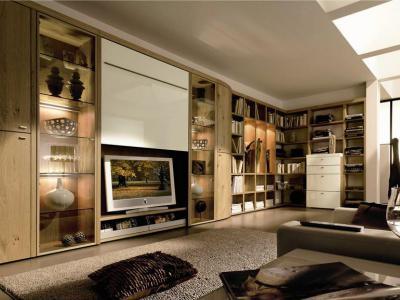 Barnás összhang - nappali ötlet, modern stílusban