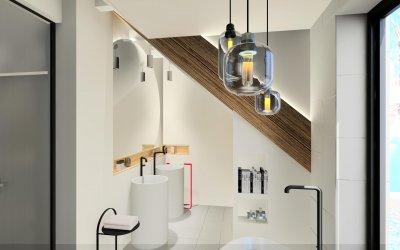 Családi ház tervei skandináv stílusban - fürdő / WC ötlet