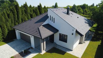 Antracit beton tetőcserép - tető ötlet, modern stílusban