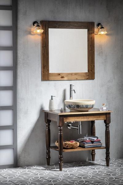 CIMBURA mosdótartó asztal - fürdő / WC ötlet, rusztikus stílusban
