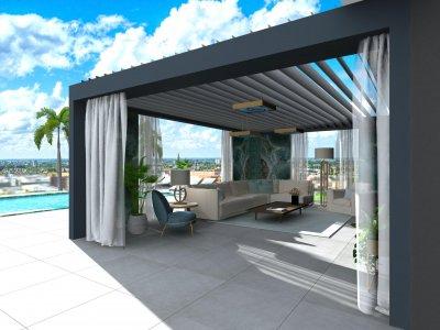 Kültéri nappali - erkély / terasz ötlet, modern stílusban