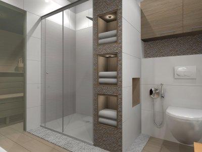 Otthoni Wellness - fürdő / WC ötlet, modern stílusban