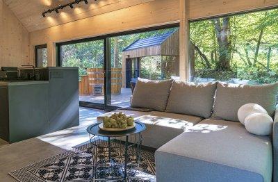 Mátra vendégház nappali - konyha / étkező ötlet, modern stílusban