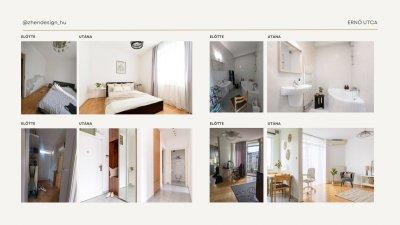 Budapesti lakás eladásra felkészítése - Home Staging előtte utána - fürdő / WC ötlet, modern stílusban
