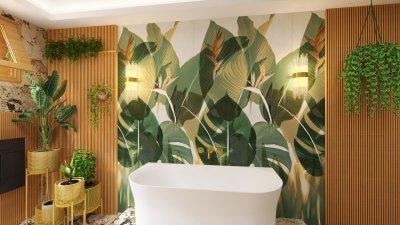 Fürdőszoba - fürdő / WC ötlet, modern stílusban