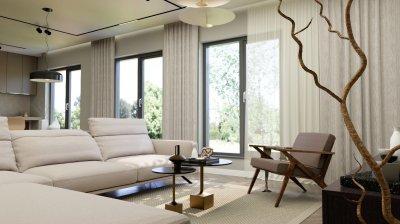 Bíbor projekt nappali - nappali ötlet, modern stílusban