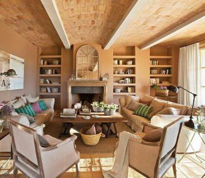 Mediterrán hangulat modern stílusban - nappali ötlet