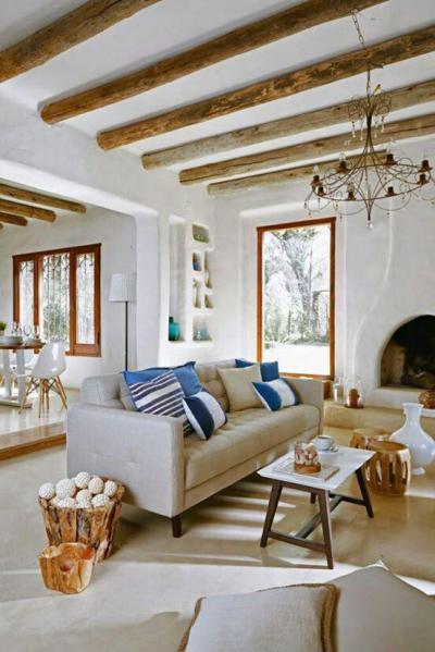 Gerendázva - nappali ötlet, rusztikus stílusban