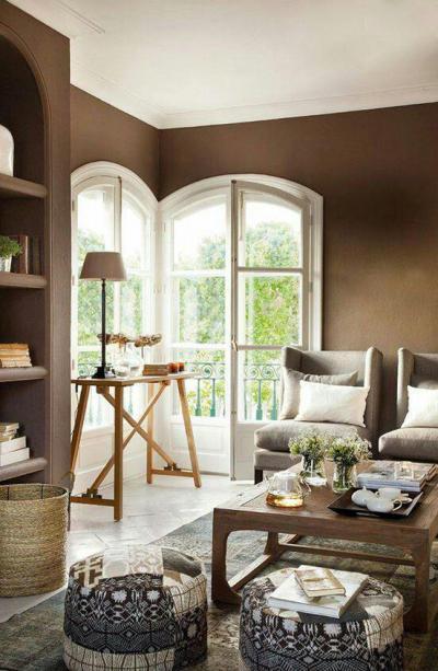 Maci barna falak - nappali ötlet, klasszikus stílusban