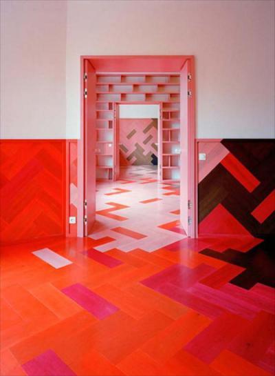 Színes,mintás fal2 - nappali ötlet, modern stílusban