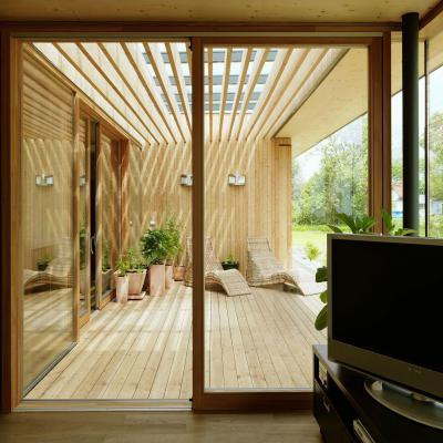 Kilátás a teraszra - erkély / terasz ötlet, modern stílusban