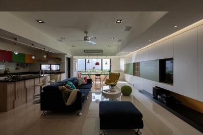 Taiwani lakás4 - nappali ötlet, modern stílusban