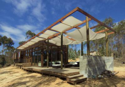 Vízparti nyaraló - homlokzat ötlet