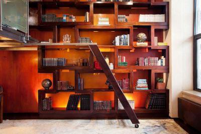 Loft Brooklynban - nappali ötlet, modern stílusban