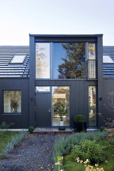 Bejárat a faházba - bejárat ötlet, modern stílusban