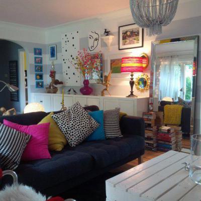 Bohókás hétköznapok - nappali ötlet, modern stílusban