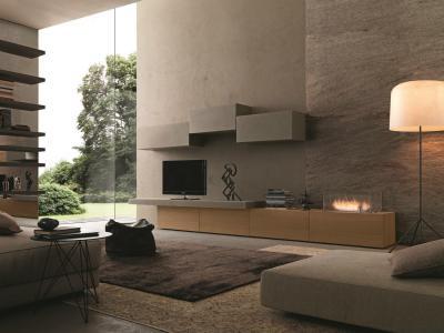 Barna kényelem - nappali ötlet, modern stílusban