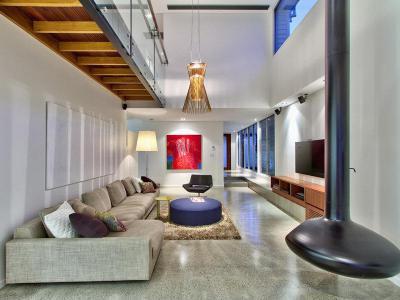 Kandallós házak59 - nappali ötlet, modern stílusban