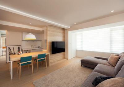 Egyterű kislakás - nappali ötlet, modern stílusban