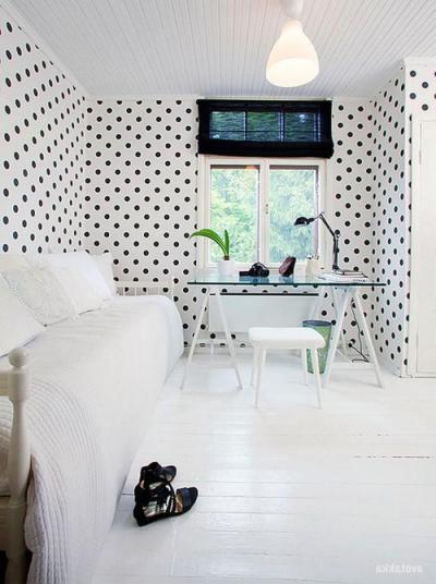 Pöttyös dolgozószoba - dolgozószoba ötlet, modern stílusban