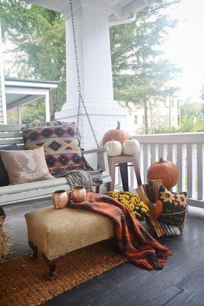 Őszi hangulat a teraszon - kert / udvar ötlet, modern stílusban